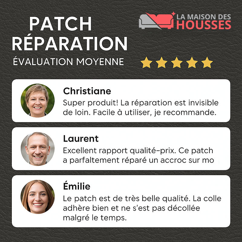 Patch Réparation Cuir Universel – Réparpatch Auto-Adhésif pour Tous Types de Cuir (50x138cm)
