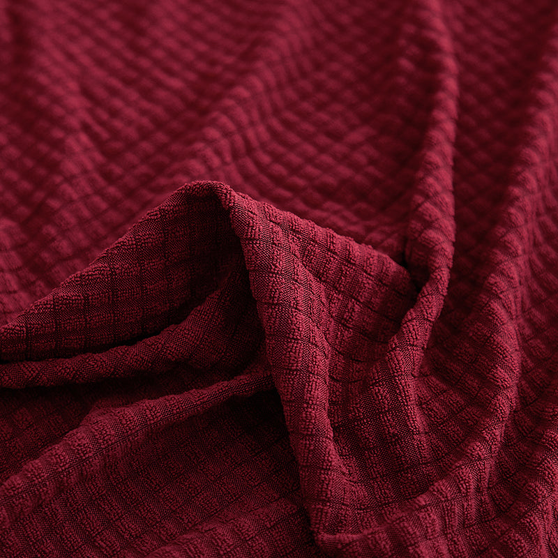 Housse de coussin de canapé déperlante, Bordeaux foncé, posée sur les coussins d'assise et de dossier d'un canapé — vue 7