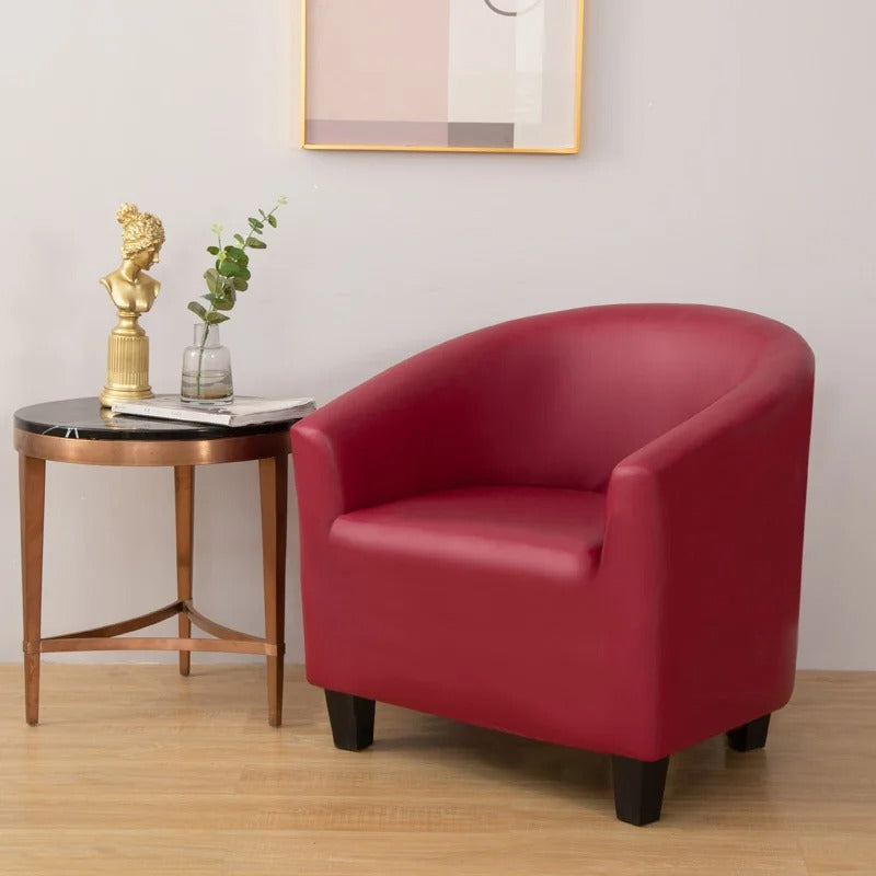 Bordeaux - Housse en Simili cuir Imperméable pour Fauteuil Cabriolet
