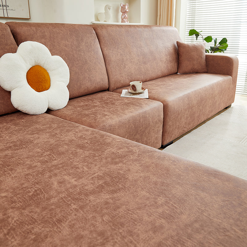 Marron - Housse de Canapé en Simili cuir Imperméable