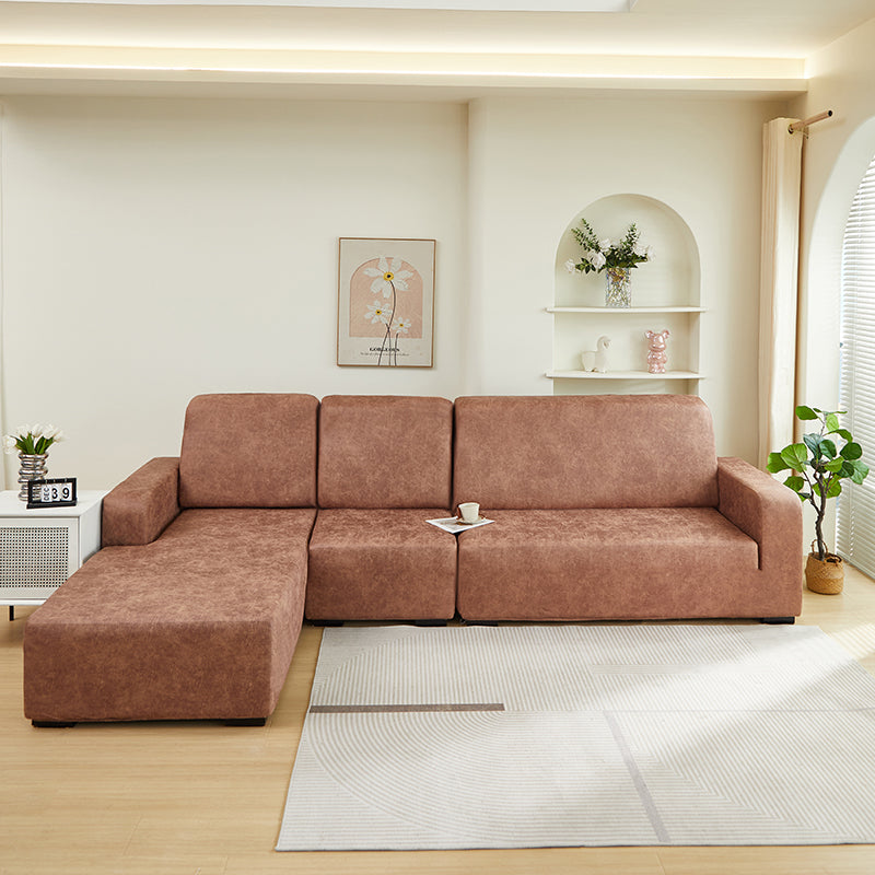 Marron - Housse de Canapé en Simili cuir Imperméable