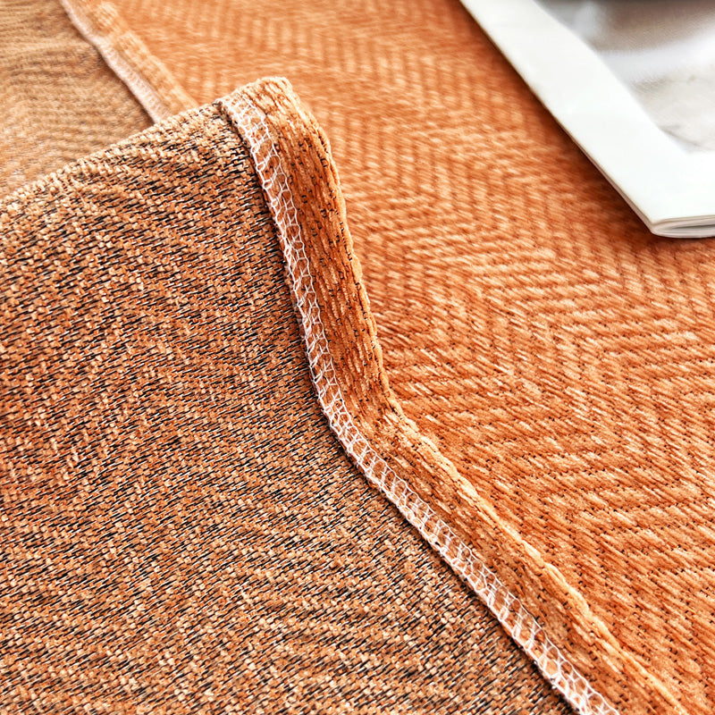 Jeté de Canapé Tissé Herringbone Orange