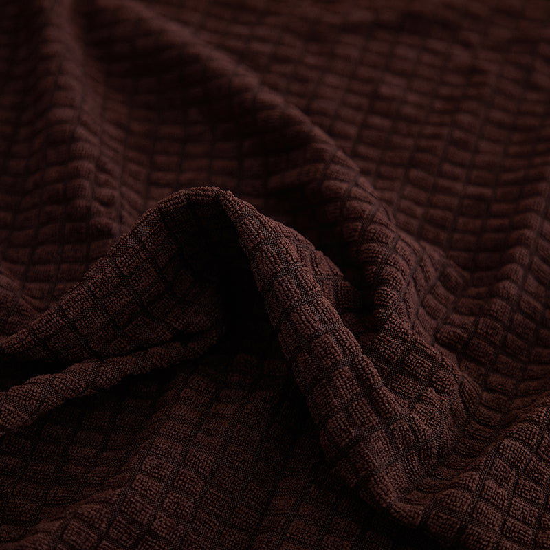 Housse de coussin de canapé déperlante, Chocolat, posée sur les coussins d'assise et de dossier d'un canapé — vue 7
