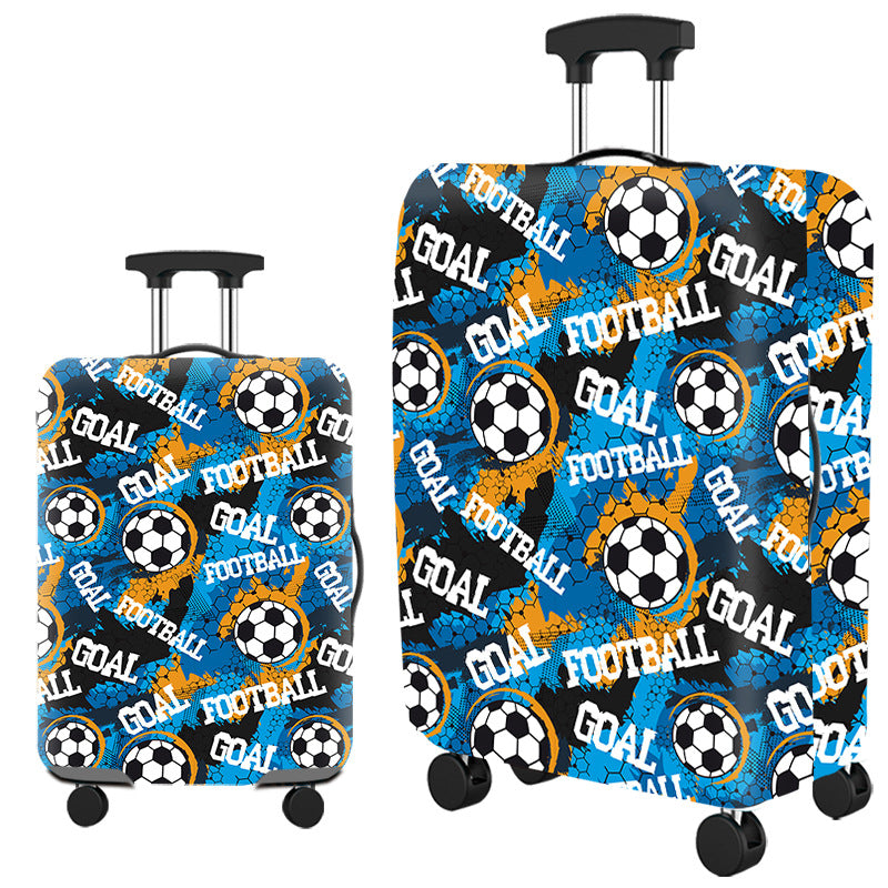 Housse de valise, motif ballons de football