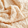 Blanc cassé - Housse polaire pour coussins de canapé - Motif Wool La Maison des Housses