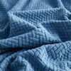 Bleu ciel - Housse polaire pour coussins de canapé - Motif Laine La Maison des Housses