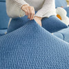 Bleu ciel - Housse polaire pour coussins de canapé - Motif Laine La Maison des Housses