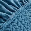 Bleu - Housse polaire pour coussins de canapé - Motif Wool La Maison des Housses