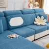 Bleu - Housse polaire pour coussins de canapé - Motif Wool La Maison des Housses