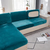 Bleu turquoise - Housse en velours pour coussin de canapé La Maison des Housses