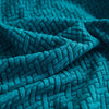 Bleu turquoise - Housse polaire pour coussins de canapé - Motif Laine La Maison des Housses