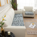 Housse pour coussin de canapé — Gris fleurs géantes