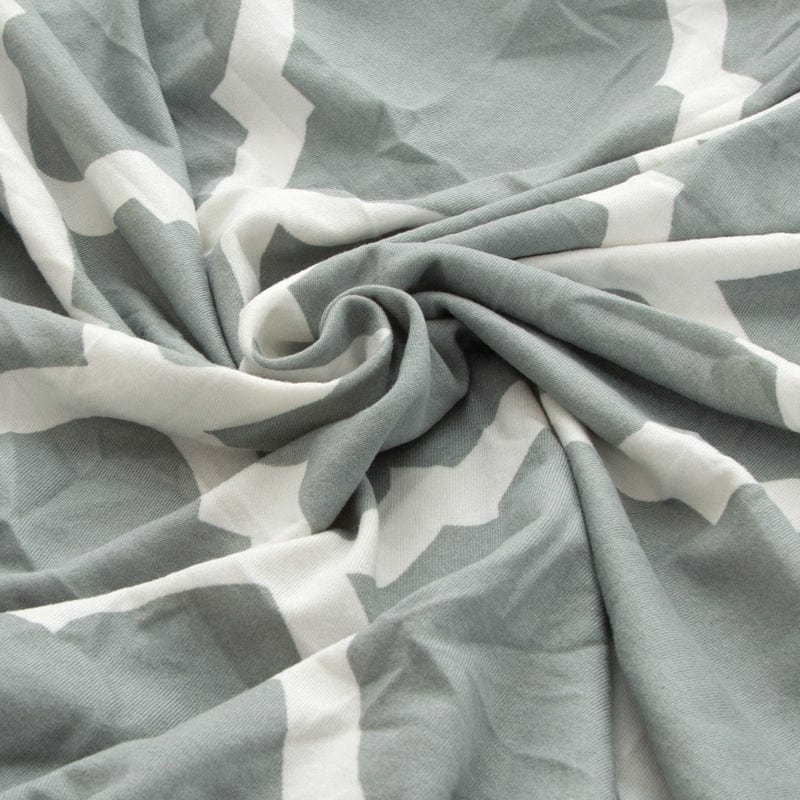 Housse de coussin de canapé extensible, Vert d'eau treillis, posée sur les coussins d'assise et de dossier d'un canapé — vue 4