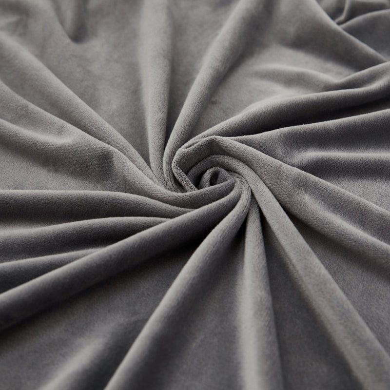 Housse de coussin de canapé en velours, Gris ardoise, posée sur les coussins d'assise et de dossier d'un canapé — vue 6