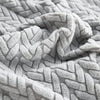 Gris clair - Housse polaire pour coussins de canapé - Motif Wool La Maison des Housses