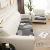 Housse pour coussin de canapé — Gris palmes