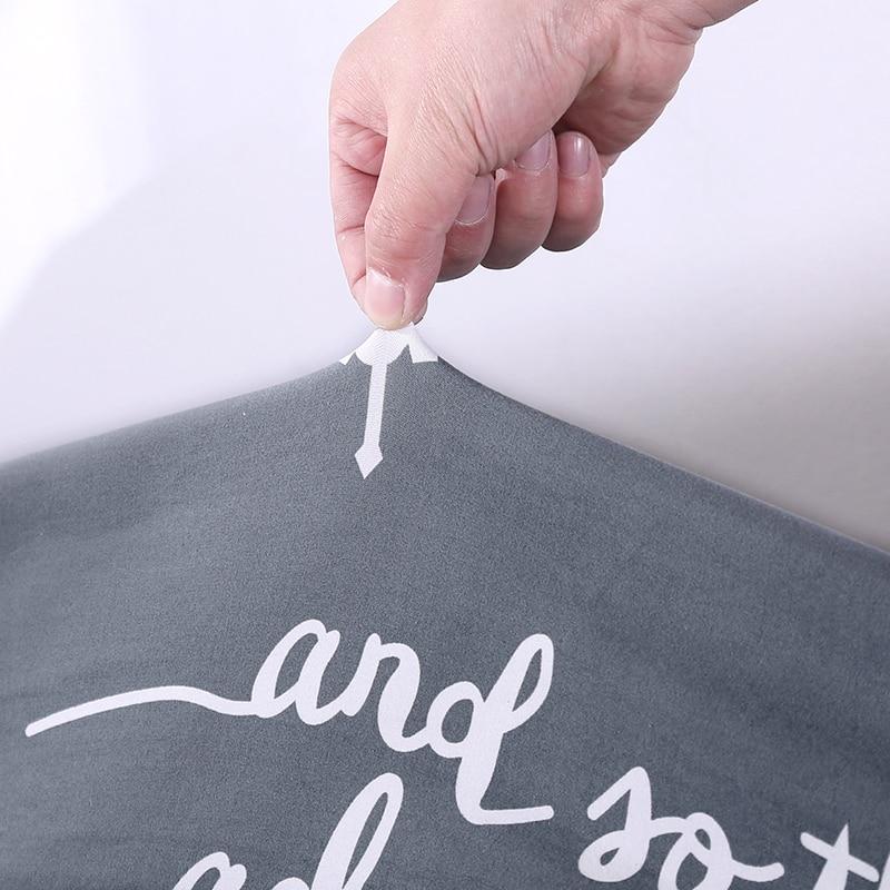Housse de canapé extensible Gris lettrage — vue 2