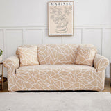 Housse de canapé extensible Beige graphique