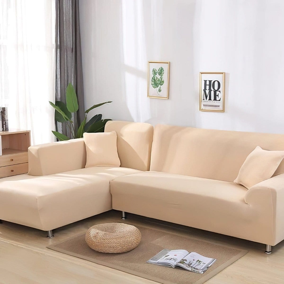 Housse de canapé extensible Beige — vue 2