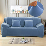 Housse de canapé en velours Bleu acier