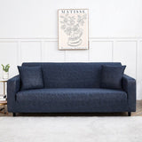 Housse de canapé extensible Bleu marine chiné