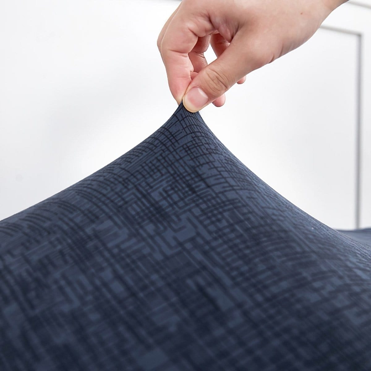 Housse de canapé extensible Bleu marine chiné — vue 3