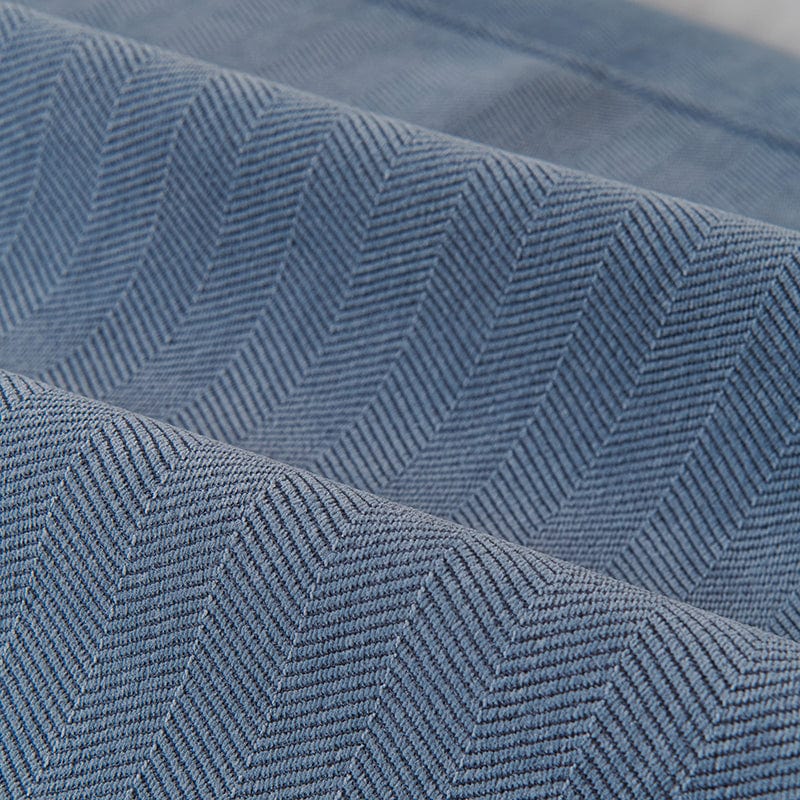 Housse de canapé EasyCover chenille, Bleu chenille, posée sur un canapé — vue 4
