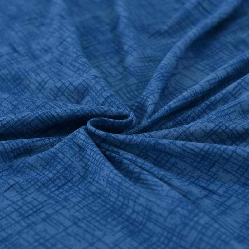 Housse de fauteuil extensible Bleu jean chiné — vue 4