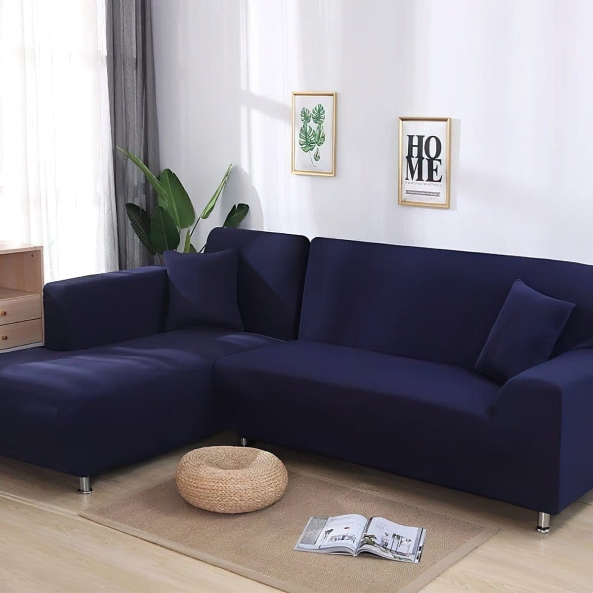 Housse de canapé extensible Bleu marine — vue 2