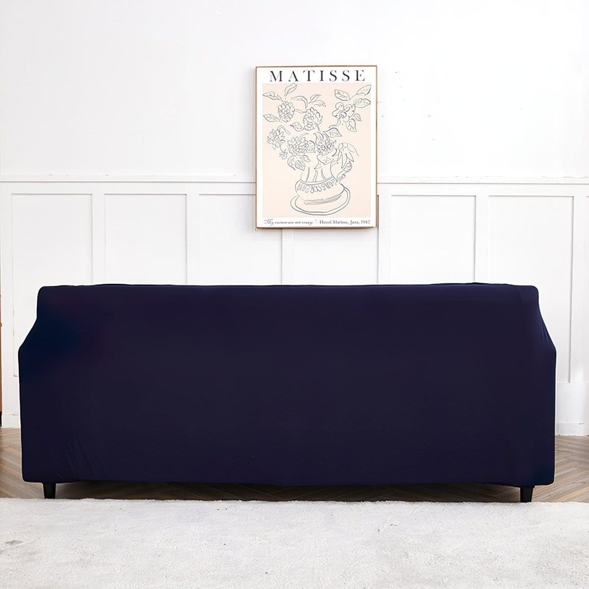 Housse de canapé extensible Bleu marine — vue 7