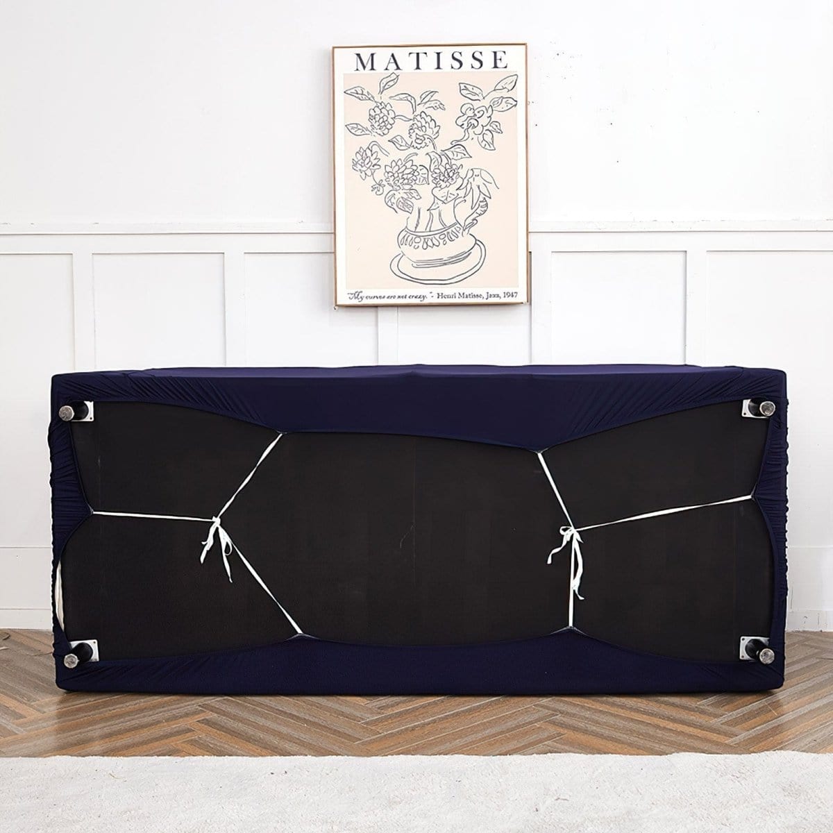 Housse de canapé extensible Bleu marine — vue 8