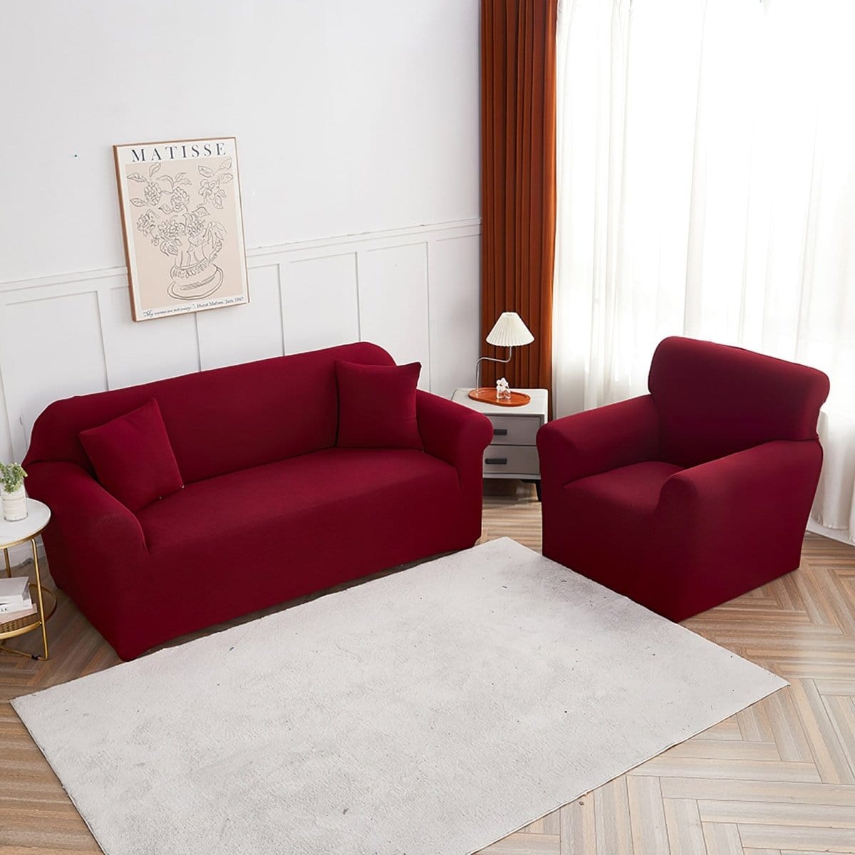 Housse de fauteuil déperlante Bordeaux foncé — vue 5