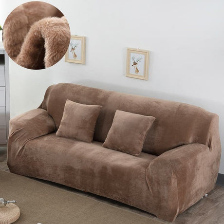 Housse de fauteuil en velours Moka