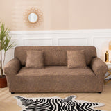 Housse de canapé extensible Marron chiné