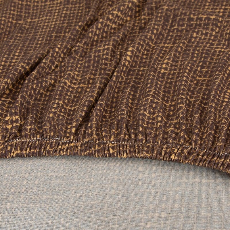 Housse de fauteuil extensible Marron chiné — vue 5