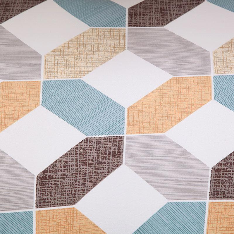 Housse de canapé extensible Géométrique terracotta et bleu — vue 3