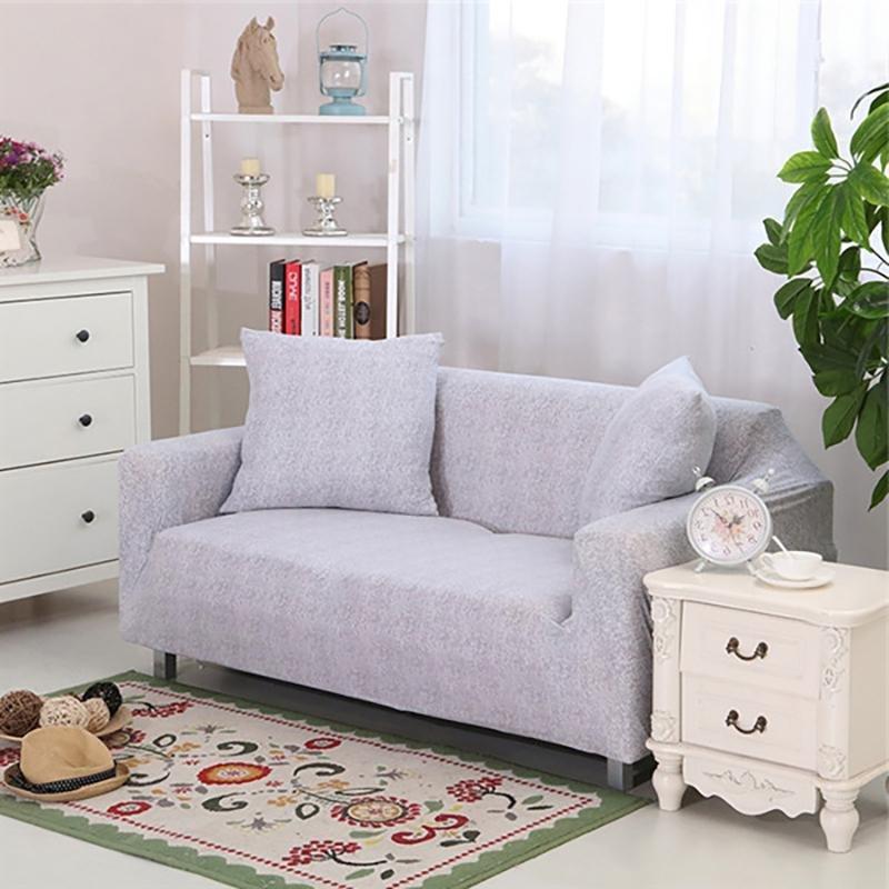 Housse de canapé extensible Gris chiné — vue 2