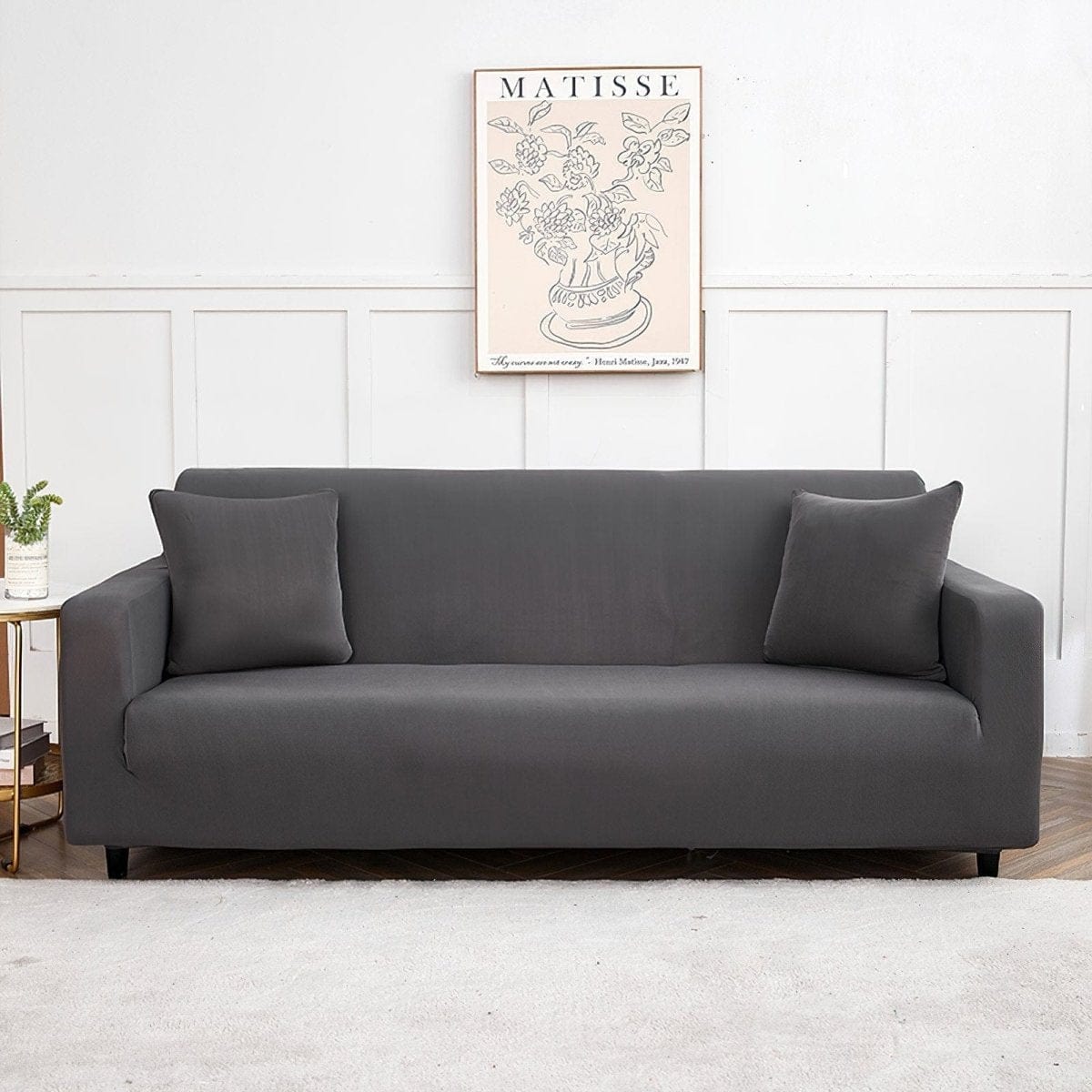 Housse de canapé extensible Gris anthracite