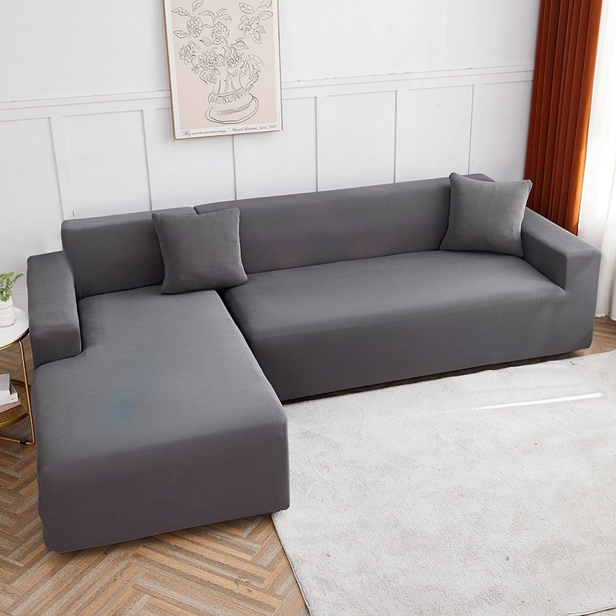 Housse de canapé extensible Gris anthracite — vue 2