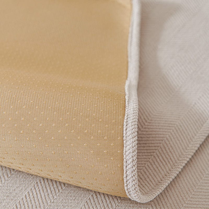 Housse de canapé EasyCover chenille, Écru, posée sur un canapé — vue 6
