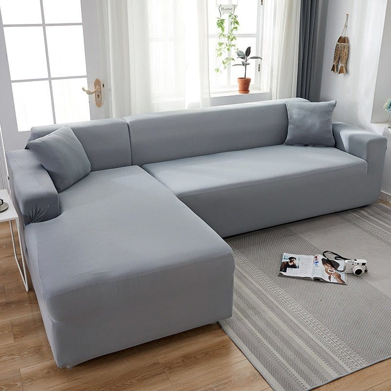 Housse de fauteuil extensible Gris clair — vue 3