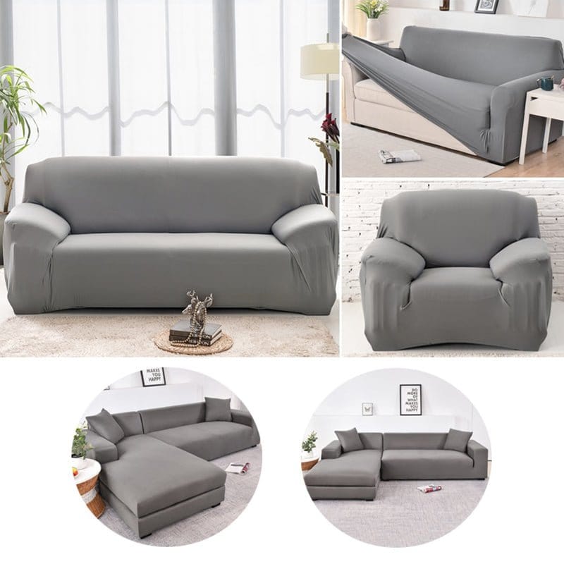Housse de fauteuil extensible Gris clair — vue 4