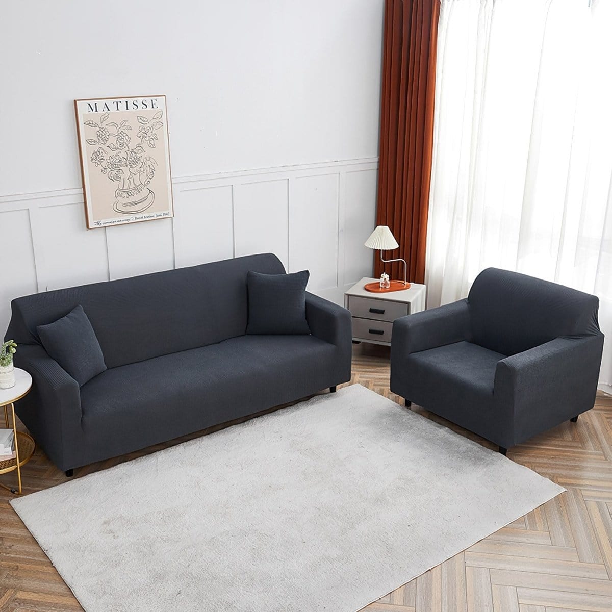 Housse de canapé déperlante Gris — vue 6