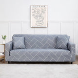 Housse de canapé extensible Gris chevrons
