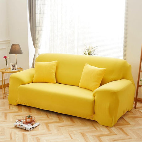Housse de canapé extensible Jaune