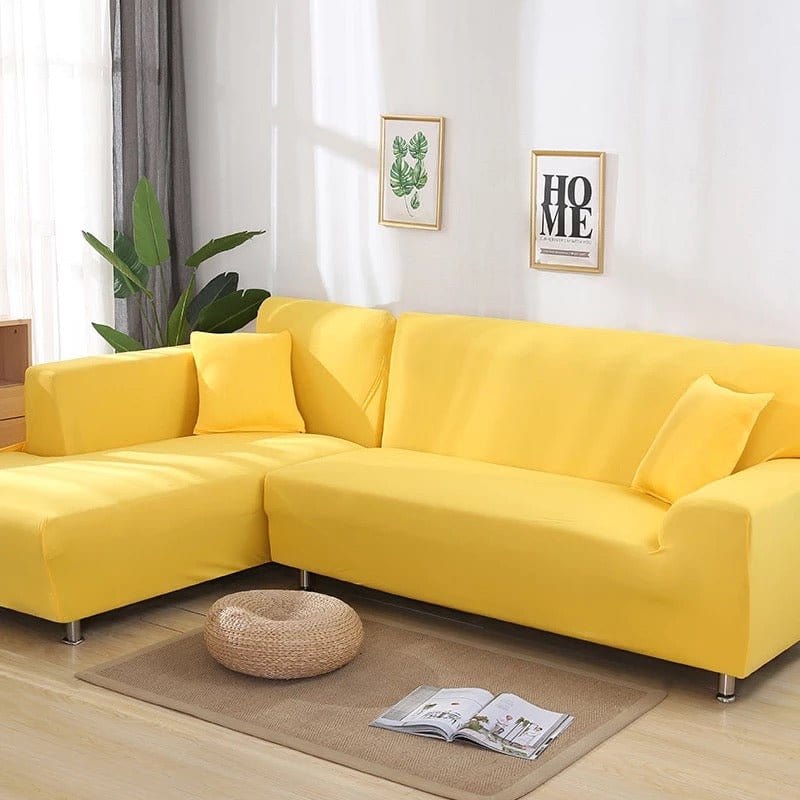 Housse de canapé extensible Jaune — vue 2