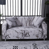 Housse de canapé extensible Blanc marbré