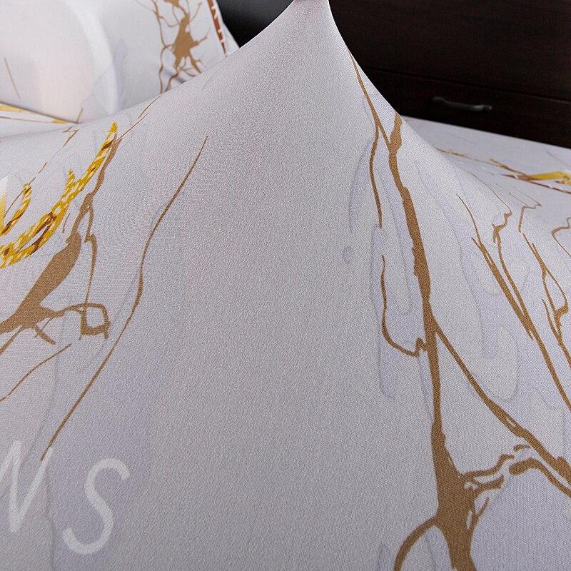 Housse de canapé extensible Blanc marbré or — vue 2