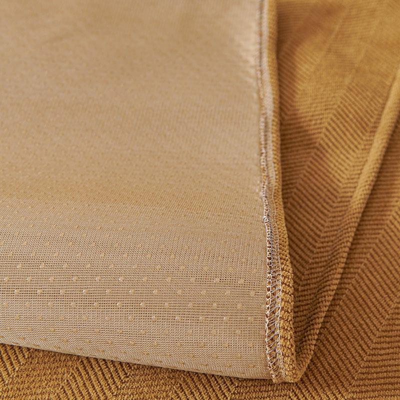 Housse de canapé EasyCover chenille, Camel, posée sur un canapé — vue 4