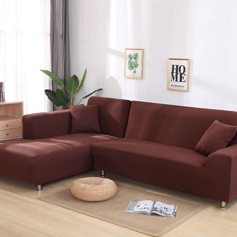Housse de canapé extensible Marron — vue 2